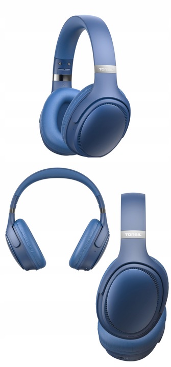 Słuchawki Bezprzewodowe TONSIL R35BT NIEBIESKIE Nauszne Bluetooth / SD / FM
