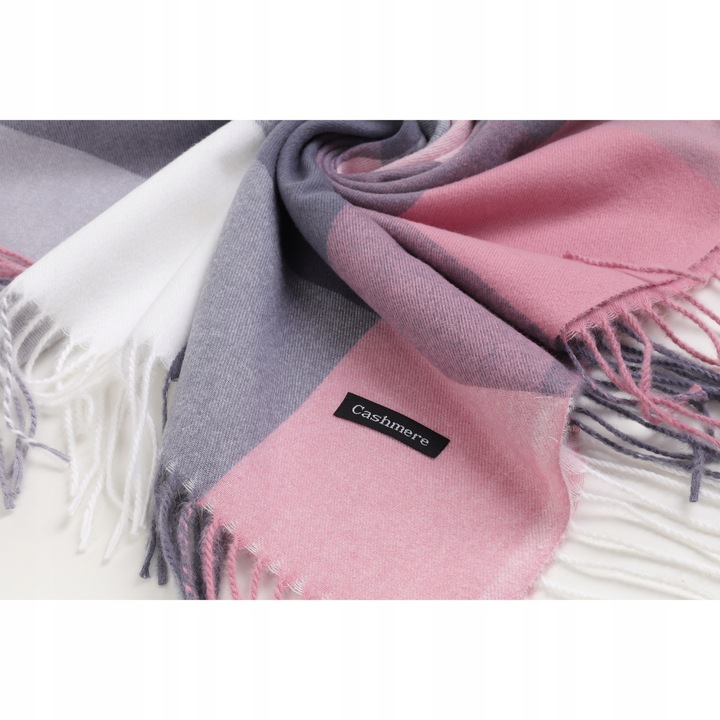 Chusta damska apaszka szalik w kratkę