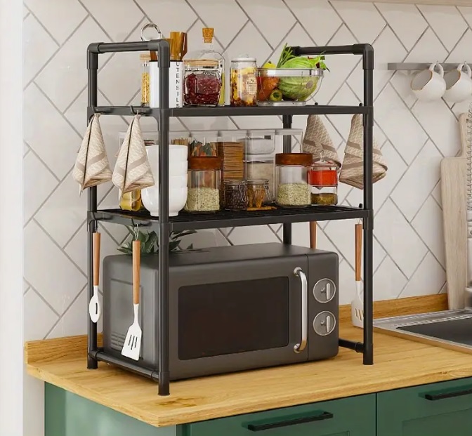 ORGANIZER KUCHENNY NAD MIKROFALÓWKĘ OPIEKACZ PÓŁKA REGAŁ PRZYPRAWY