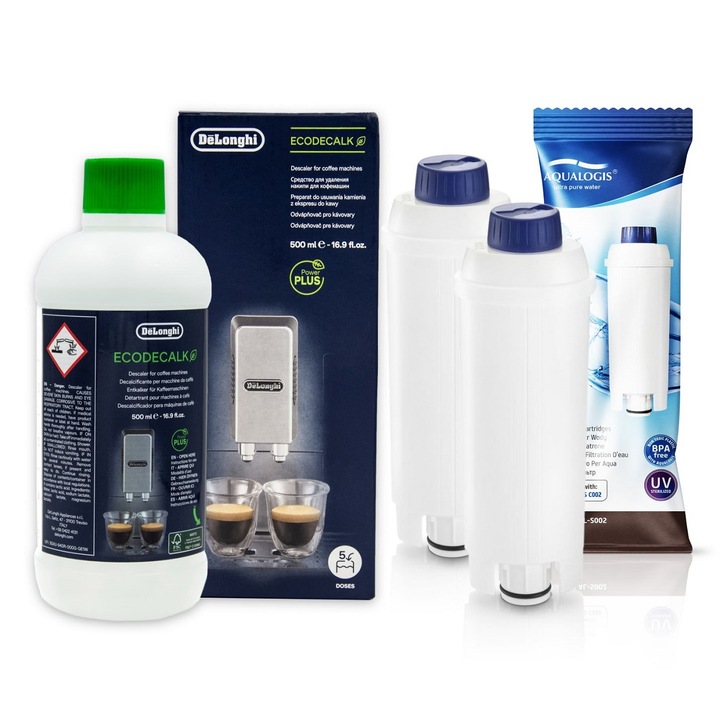 2x Filtr Do Ekspresu Delonghi AL-S002 + Odkamieniacz EcoDecalk 500ml