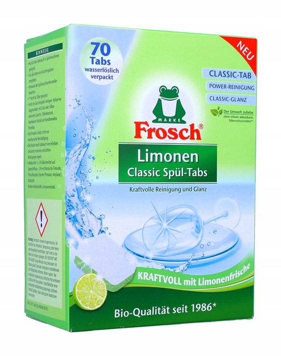 FROSCH Classic Lemon Tabletki do Zmywarki Skuteczne i Biodegradowalne x70