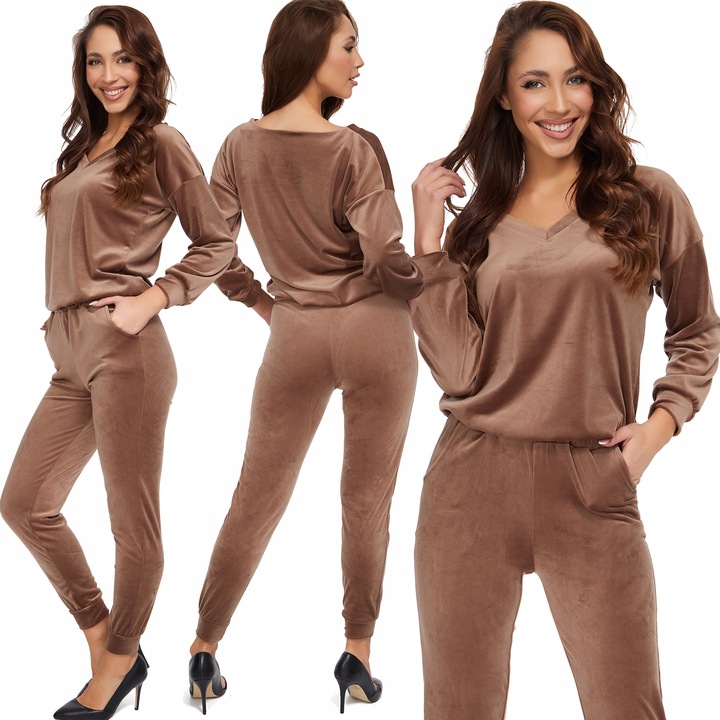 248_ M/38 _WELUROWY DRES BLUZA_SPODNIE