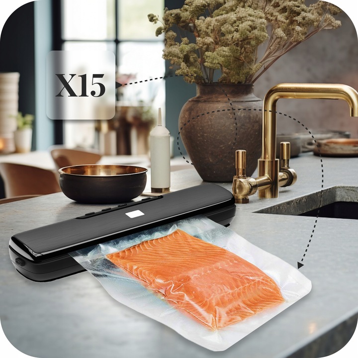 ZGRZEWARKA PRÓŻNIOWA DO ŻYWNOŚCI PAKOWARKA O MOCY 135W + ZESTAW WORKÓW XXL