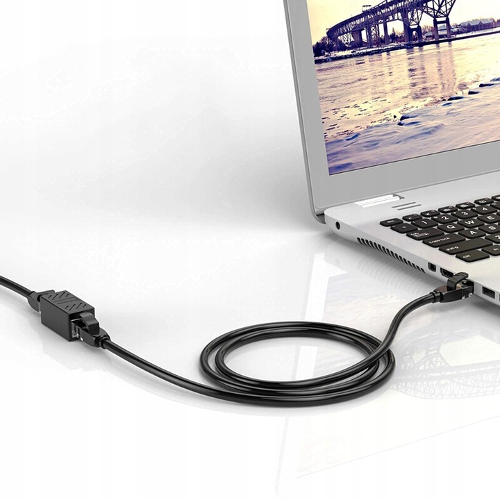 Złączka przedłużka sieciowa złącze RJ45-RJ45 lan KAT.5/6/7 1000Mb/s 8szt