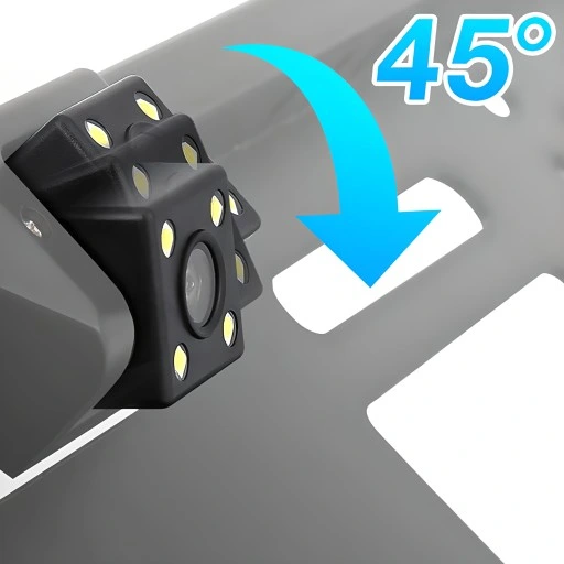 KAMERA COFANIA Z LED W RAMCE TABLICA REJESTRACYJNA