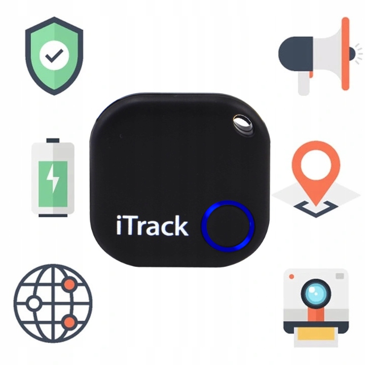 iTrack1 Lokalizator Bluetooth 5.0 Brelok Kluczy Portfela Alarm na PREZENT