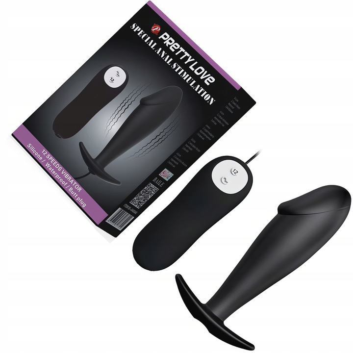 Ozdobny Korek Analny Wibrujący Z Pilotem 7 Trybów Silikonowy Na Prezent