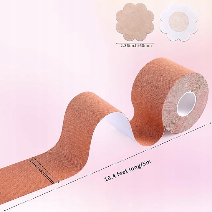 TAŚMA UNOSZĄCA BIUST MODELUJĄCA DEKOLT ZESTAW NAKLEJKI WIELOKROTNEGO UŻYTKU