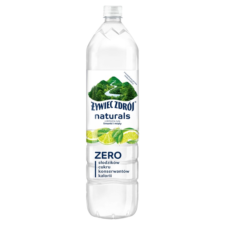 Żywiec Zdrój Naturals Napój z delikatną nutą limonki i mięty 1,2 l x