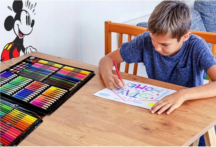 Zestaw Artystyczny 258el. do Malowania XXL Walizka Etui na Kredki Mazaki