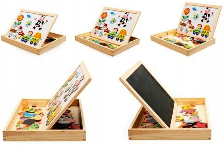 EDUKACYJNA DUŻA TABLICA MAGNETYCZNA KREDOWA