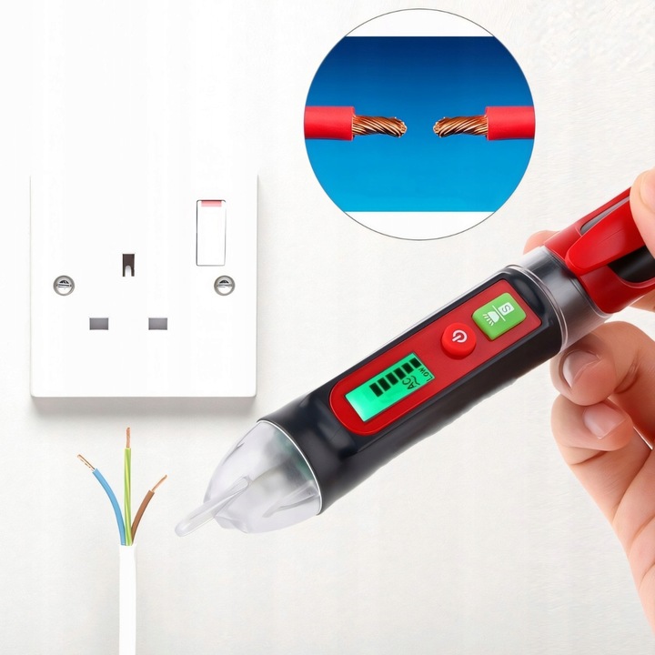 TESTER PRÓBNIK NAPIĘCIA ELEKTRYCZNEGO OBWODU CZUŁY BEZDOTYKOWY AC