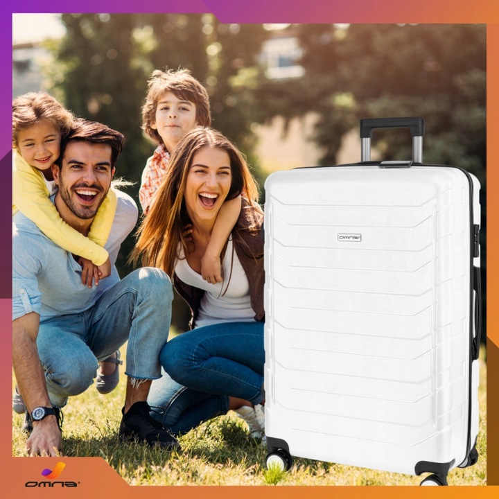 Walizka podróżna na kółkach średnia kuferek poliwęglan dla dziewczynki 63L