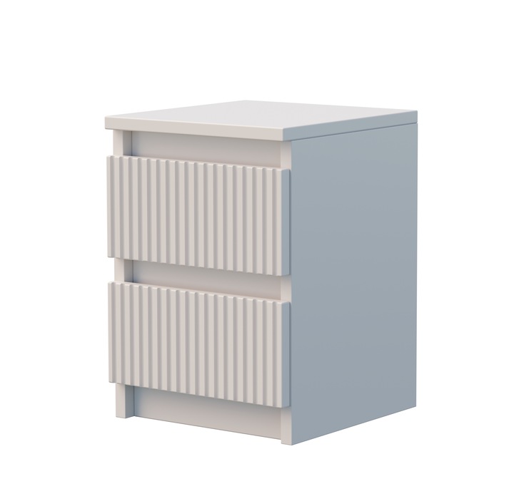 SZAFKA NOCNA STOLIK NOCNY DWIE SZUFLADY KASZMIR DO SYPIALNI FRONT