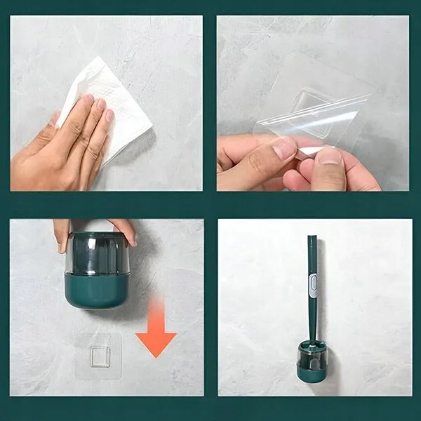 SZCZOTKA TOALETOWA Z DOZOWNIKIEM CZYSZCZENIA TOALETY WC WISZĄCA