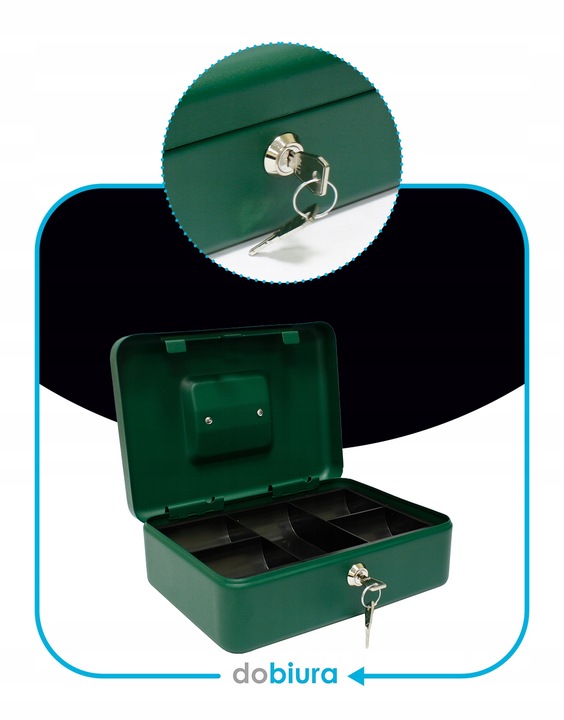 KASETKA NA PIENIĄDZE 1,3 KG 250x180x90 SEJF kaseta