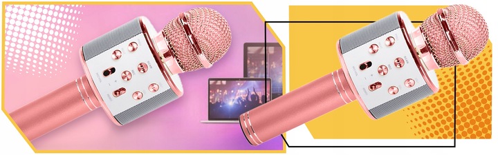 MIKROFON DLA DZIECI mikrofon KARAOKE mikrofon bezprzewodowy Z GŁOŚNIKIEM