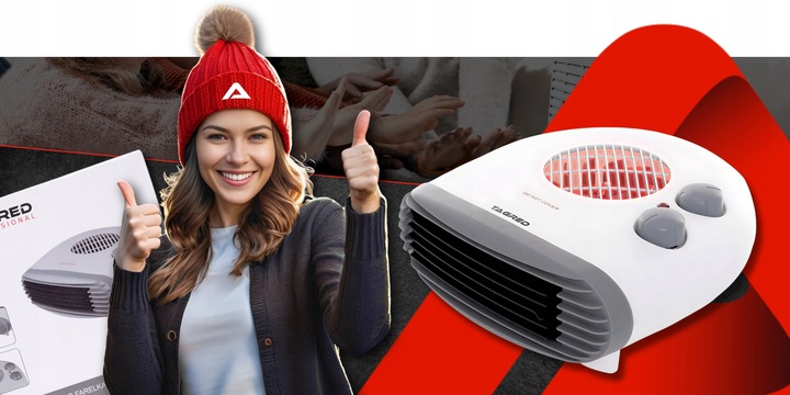 Grzejnik elektryczny Cicha Farelka Mocny Termowentylator 2000W Termostat