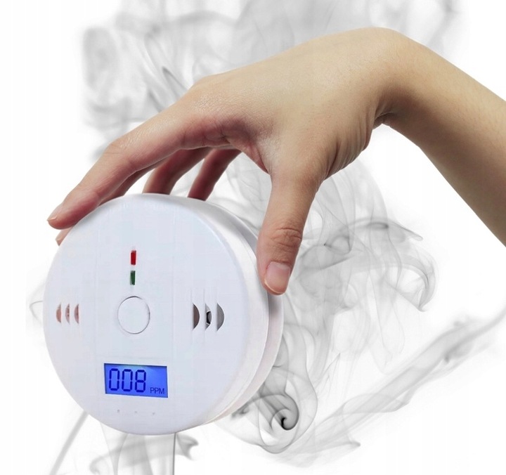 CZUJNIK CZADU TLENKU WĘGLA LCD DETEKTOR CO LCD WYKRYWACZ BEZPRZEWODOWY