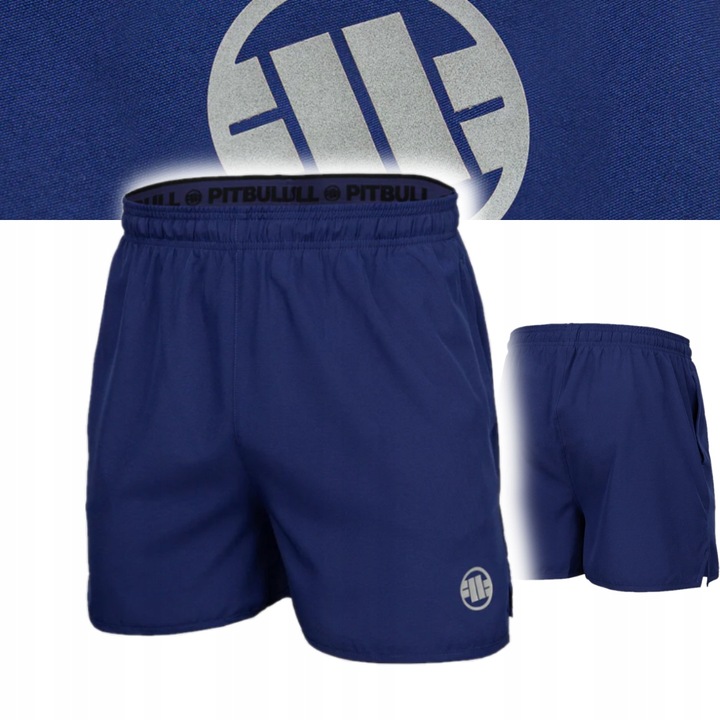 PITBULL MĘSKIE SPODENKI SPORTOWE PERFORMANCE SMALL LOGO 2 GRANATOWE M