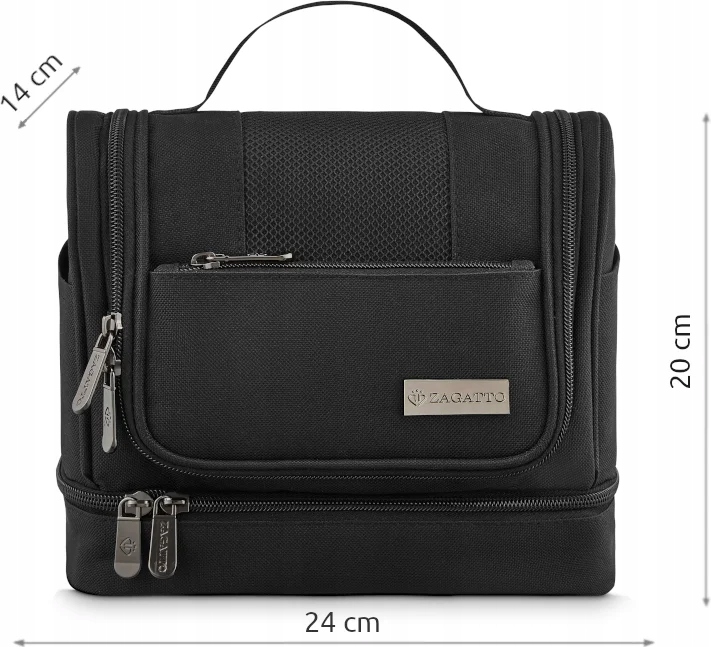 Kosmetyczka podróżna wisząca z haczykiem pojemna organizer kuferek ZAGATTO
