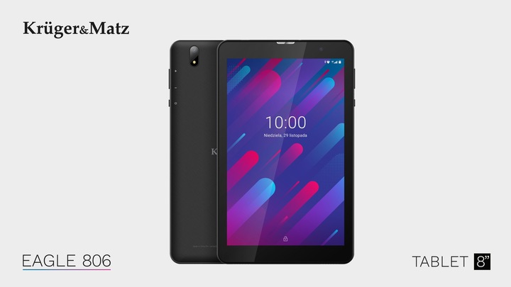 Tablet Kruger&Matz 8" EAGLE 806 3/32GB GPS USB-C 4G LTE SIM OTG Android 13