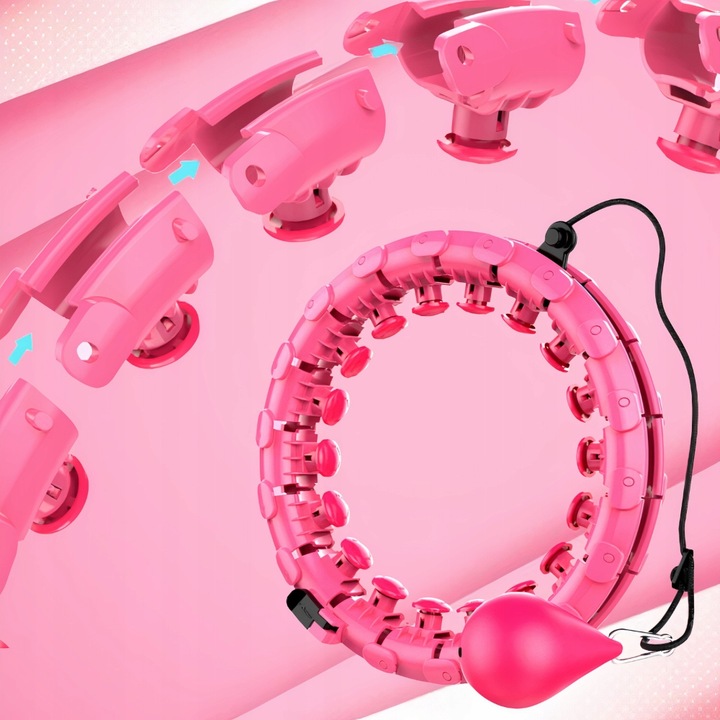 HULA HOP Z OBCIĄŻENIEM ODCHUDZAJĄCE KOŁO Z WYPUSTKAMI MASAŻER OBCIĄŻNIK