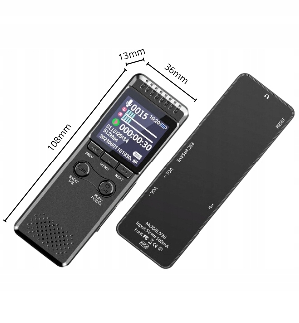 DYKTAFON SZPIEGOWSKI MINI CYFROWY PODSŁUCH MAŁY PENDRIVE 32GB