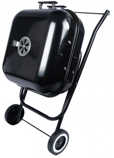 GRILL Węglowy na brykiet Ogrodowy PRZENOŚNY turystyczny WÓZEK POKRYWA