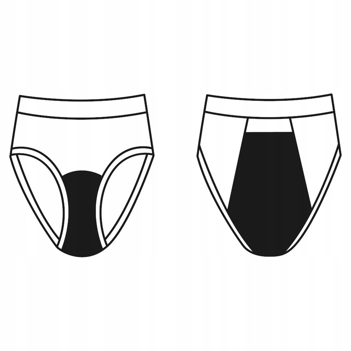 Majtki menstruacyjne Ecomodi wykonane z bambusa, bardzo wysokie -