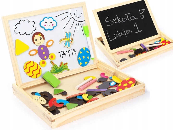 EDUKACYJNA duża WIELOFUNKCYJNA tablica MAGNETYCZNA