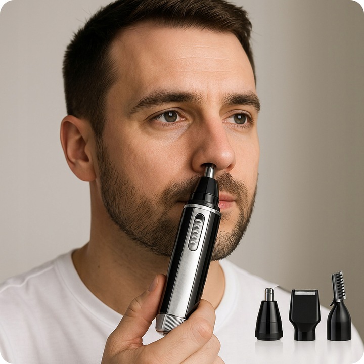 TRYMER GOLARKA DO NOSA USZU GOLENIE BRODY WŁOSÓW ZAROSTU 4w1 MOCNY