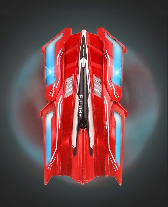 Samochód jeżdżący po ścianie i suficie czerwony RC zdalnie sterowany