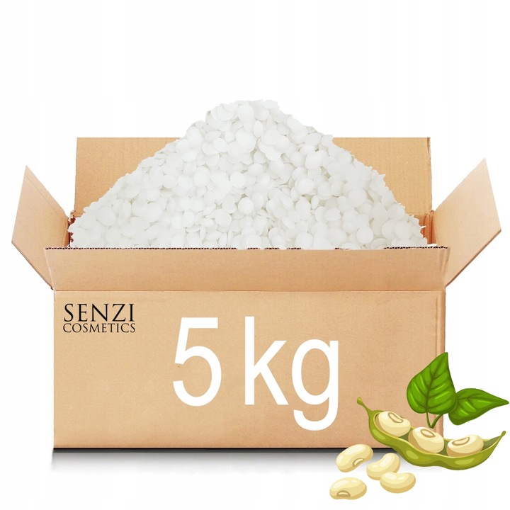 WOSK SOJOWY Do Świec 5kg Płatki 100% Naturalny + Barwnik GRATIS