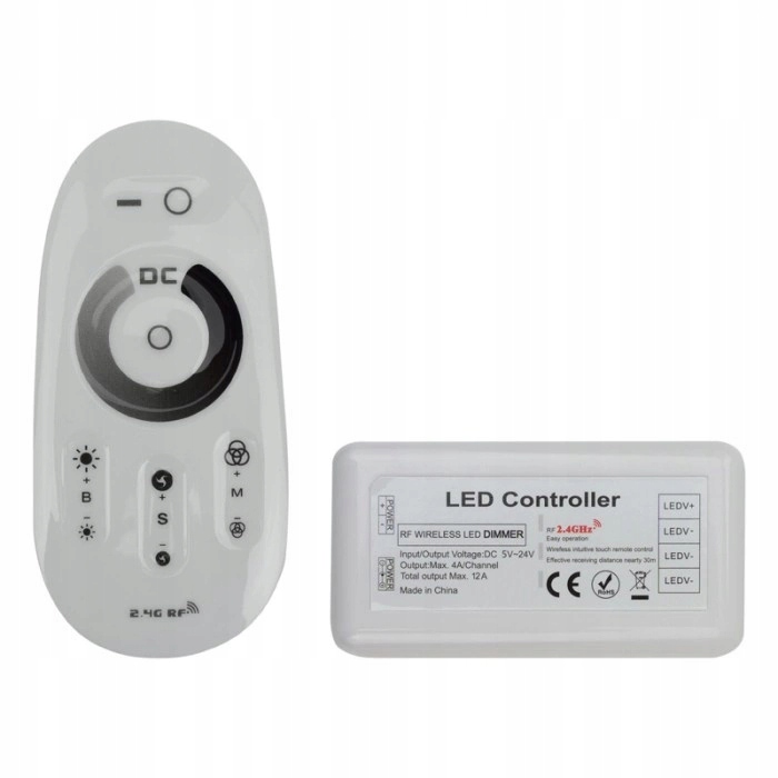 Ściemniacz Sterownik Do Taśm LED z Pilotem Dotykowym 3x4A 288W