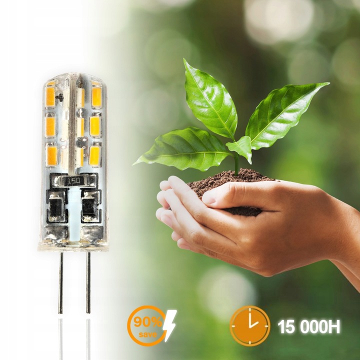 10x Żarówka LED KAPSUŁKA MINI G4 2W = 20W 3000K CIEPŁA BARWA 12V LUMILED