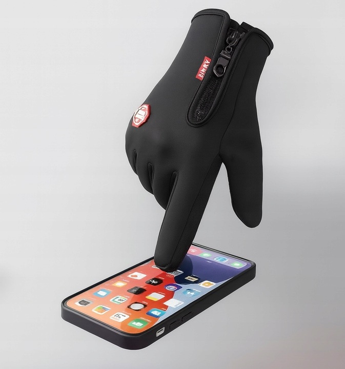 Rękawiczki termiczne ocieplane termoaktywne zimowe czarne damskie