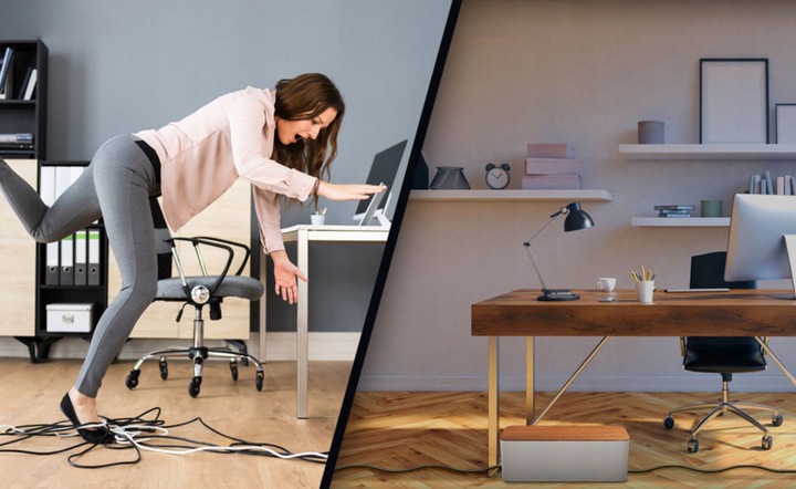 POJEMNIK ORGANIZER NA KABLE LISTWY BOX DREWNO L