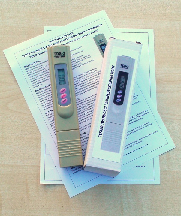 MIERNIK CYFROWY TESTER TWARDOŚCI JAKOŚCI WODY TDS-3 + POLSKA