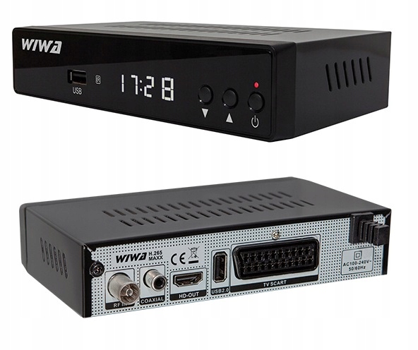 TUNER DEKODER TV NAZIEMNEJ HD DVB-T2 HEVC HDMI + ANTENA WIFI PILOT ZESTAW