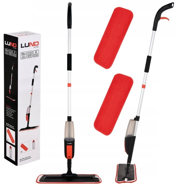 LUND MOP ZE SPRYSKIWACZEM SKŁADANY 2 X DODATKOWE NAKŁADKI MIKROFIBRA 67160