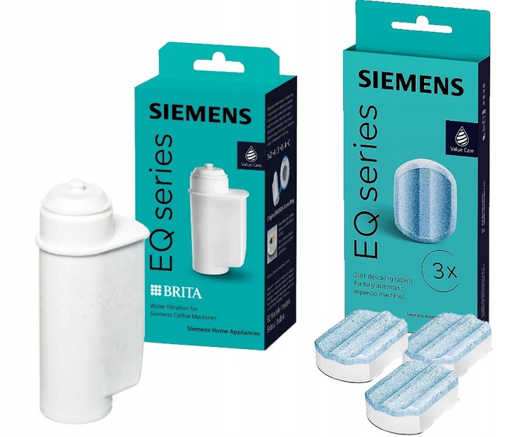 Tabletki odkamieniające i filtr do ekspresu SIEMENS TZ80002 TZ70003