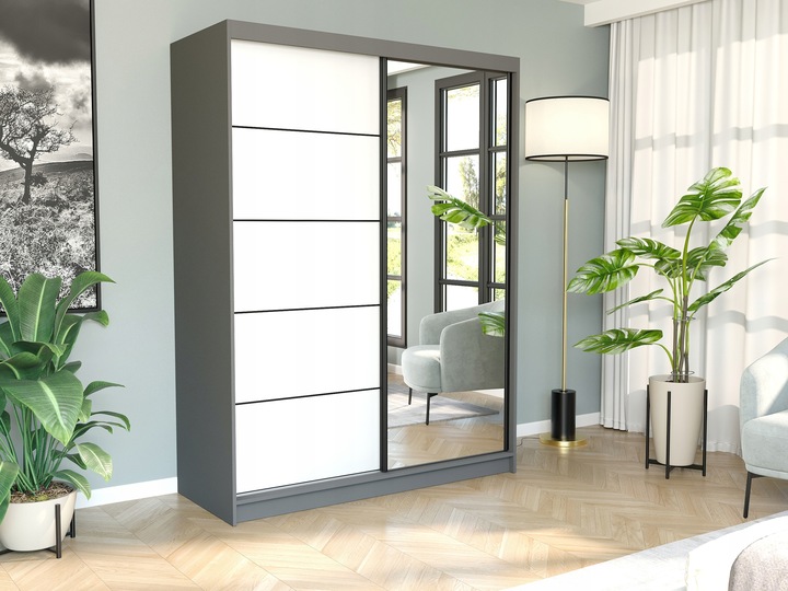 Szafa przesuwna Rivano VI 150 cm z lustrem