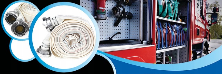 WĄŻ STRAŻACKI PARCIANY DO WODY SZAMBA 2 CALE 30M Z SZYBKOZŁĄCZAMI DO POMPY