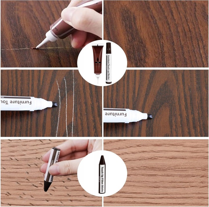 MEGA DUŻY ZESTAW NAPRAWCZY DO PANELI MEBLI NAPRAWY RYS DREWNA DRZWI