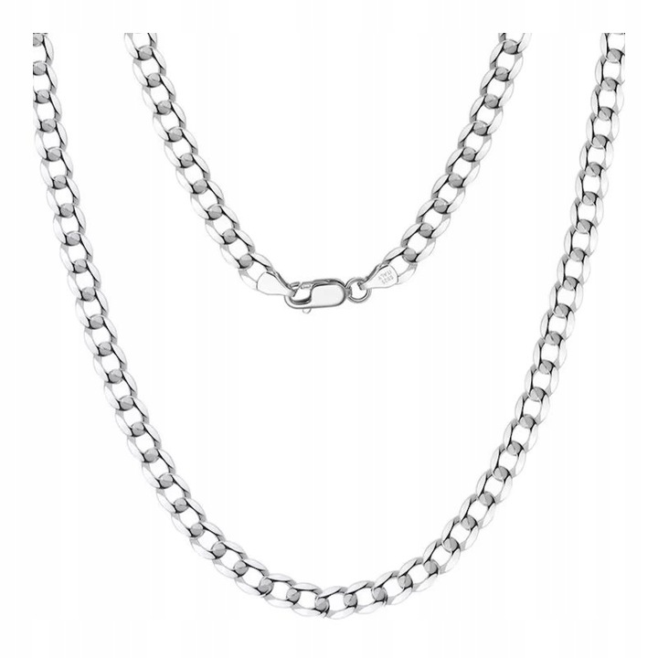SZEROKI MĘSKI ŁAŃCUSZEK Pancerka NASZYJNIK SREBRO PRÓBA 925 ORYGINALNY