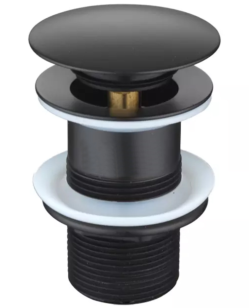 KOREK UMYWALKOWY KLIK-KLAK CZARNY MOSIĘŻNY AUTOMAT BEZ PRZELEWU SYFON