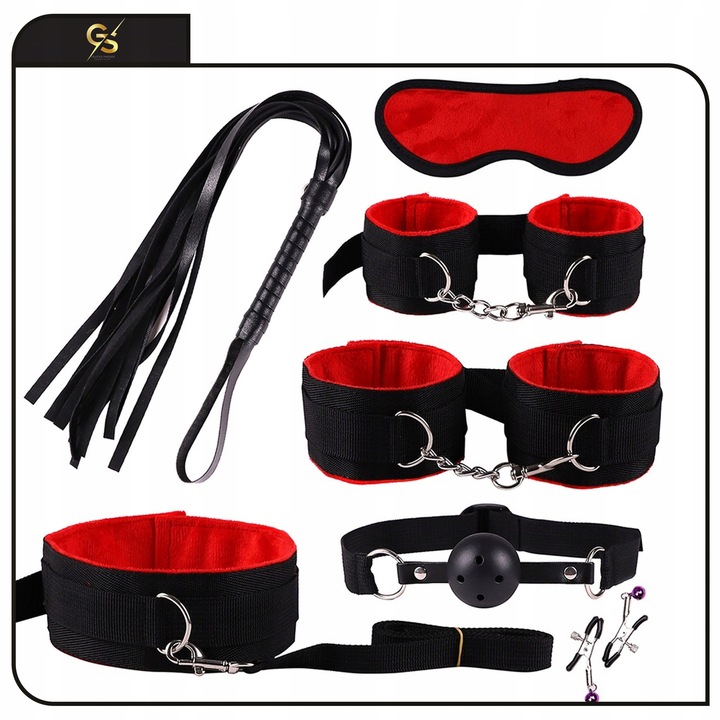 MEGA DUŻY XXL ZESTAW BDSM 28el KAJDANKI KNEBEL KORRKI NAKŁADKA WIBRATOR PAR