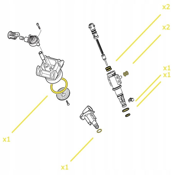 Kompletny zestaw uszczelek do Ekspresu Philips Saeco LatteGo EP HD SM