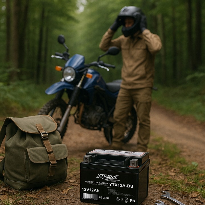 AKUMULATOR MOTOCYKLOWY XTREME 12V 12Ah (WYMIAR 14Ah) BEZOBSŁUGOWY SKUTER